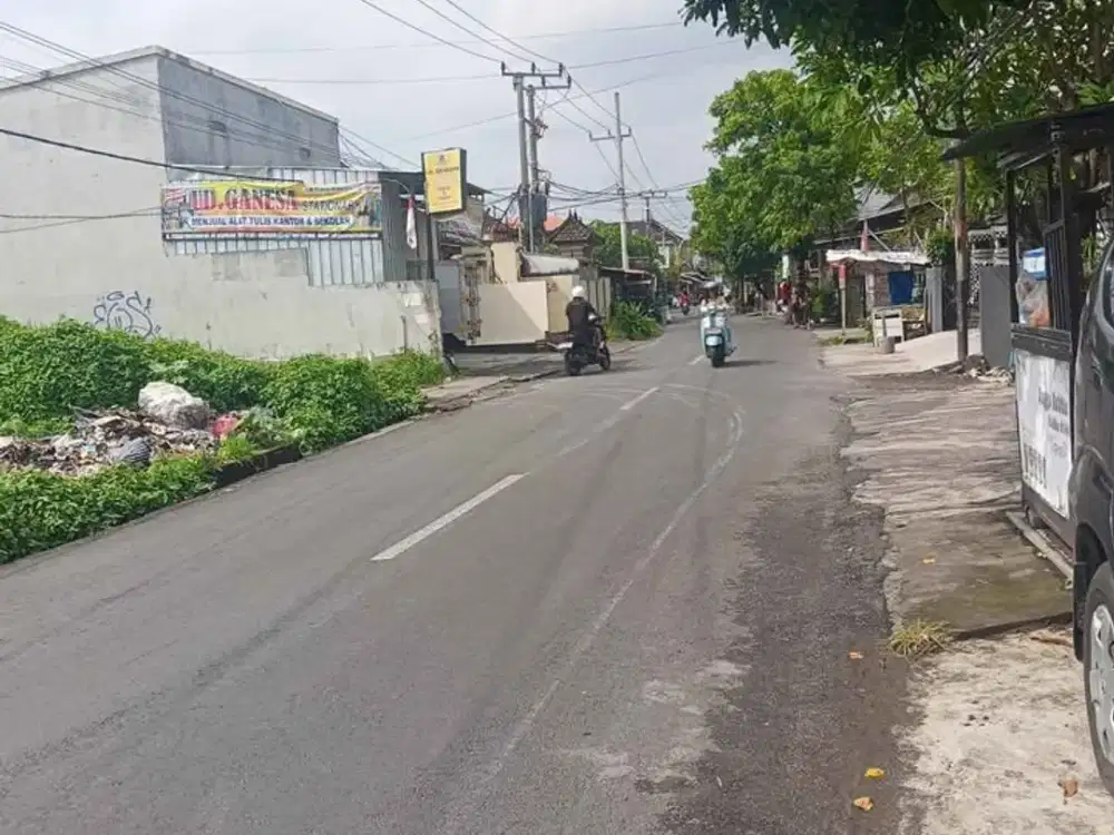Sewa Tanah Sangat Strategis Di Jalan Utama Tukad Pancoran Denpasar Bali. Dekat Ke Renon, Sesetan, Sanur.