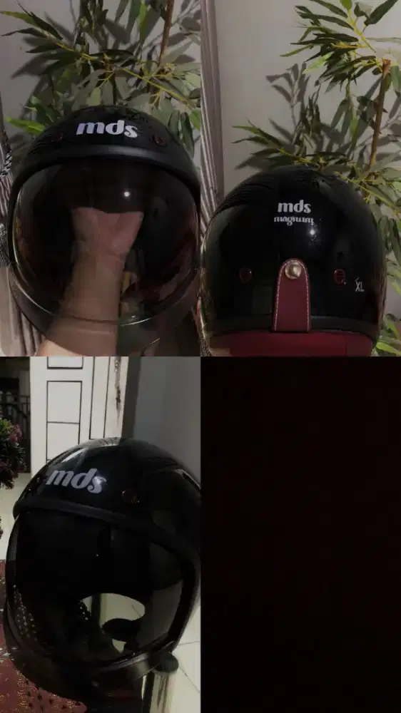 Helm MDS Magnum retro Hitam Mulus