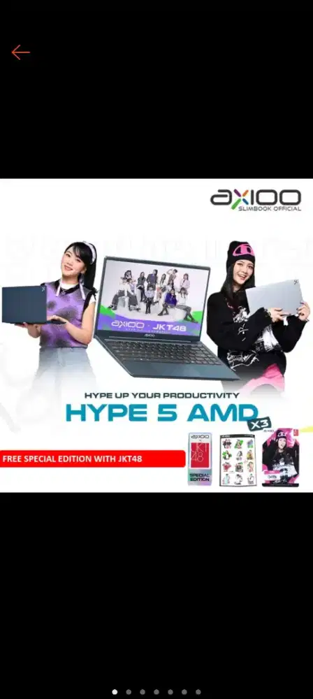 Axioo Hype 5 AMD X3 Ryzen 5 3500U