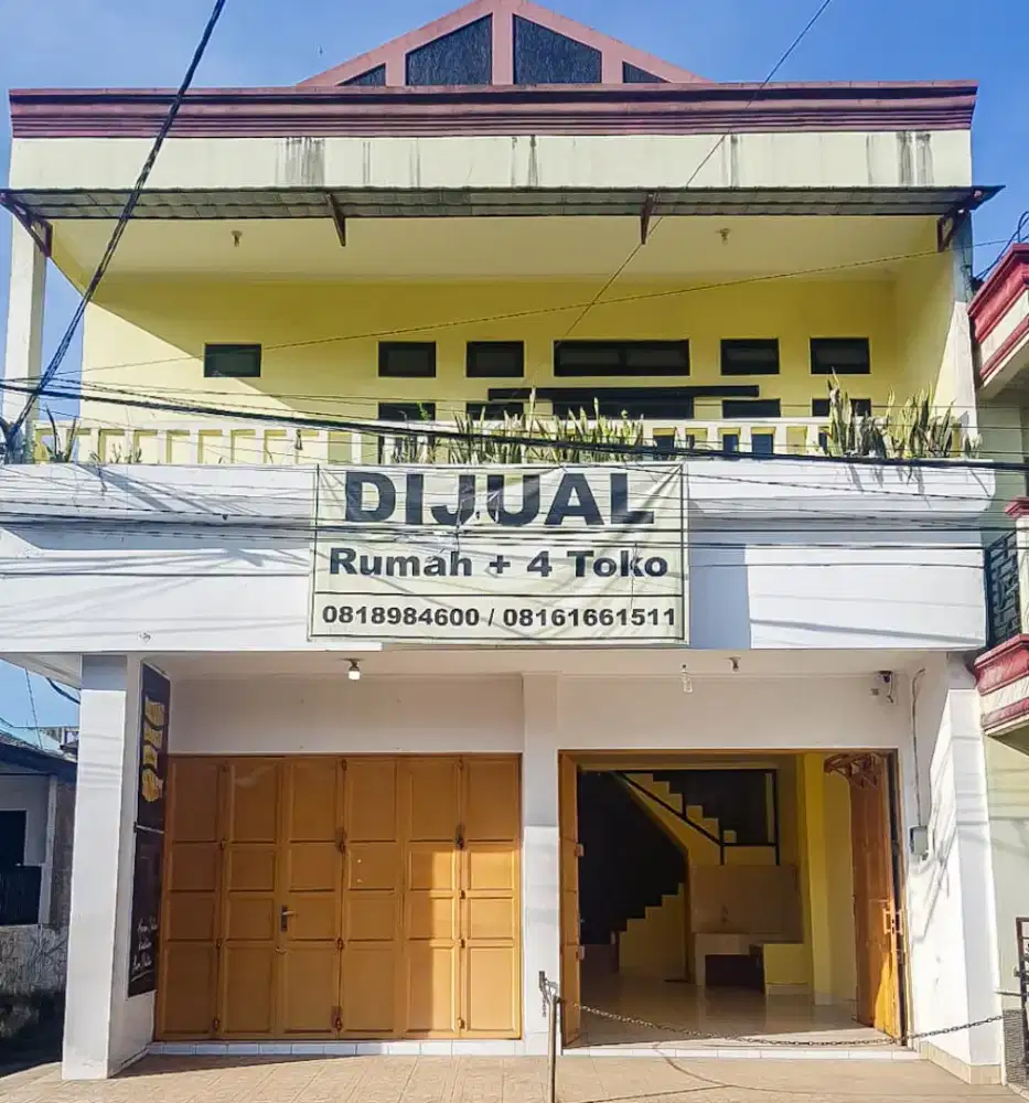 Dijual Ruko (1 Rumah + 4 Toko Kontrakan)
