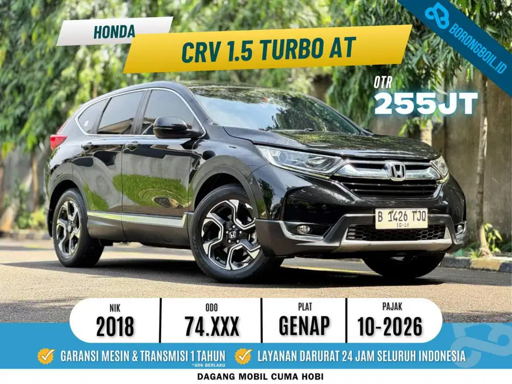 DP Mulai 5jt! Honda CR-V 1.5 Turbo NON PRESTIGE 2018 Hitam