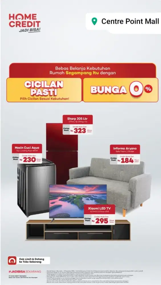 KREDIT FURNITUR TANA DP DI HOME CREDIT