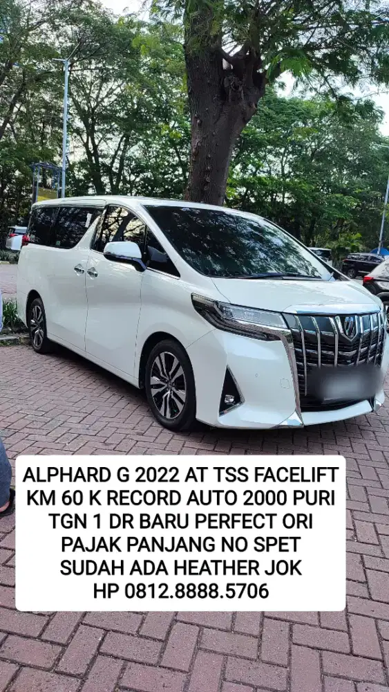 TOYOTA ALPHARD G AT TSS 2020 KM 60 TGN1 NO SPET NO CAT BARANG ANTIK