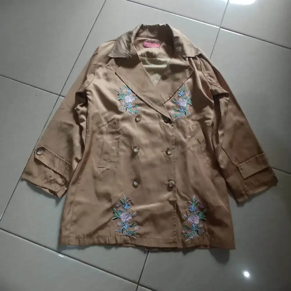 Blazer Parka Jaket Bordir anak cewek usia 3-5 tahun