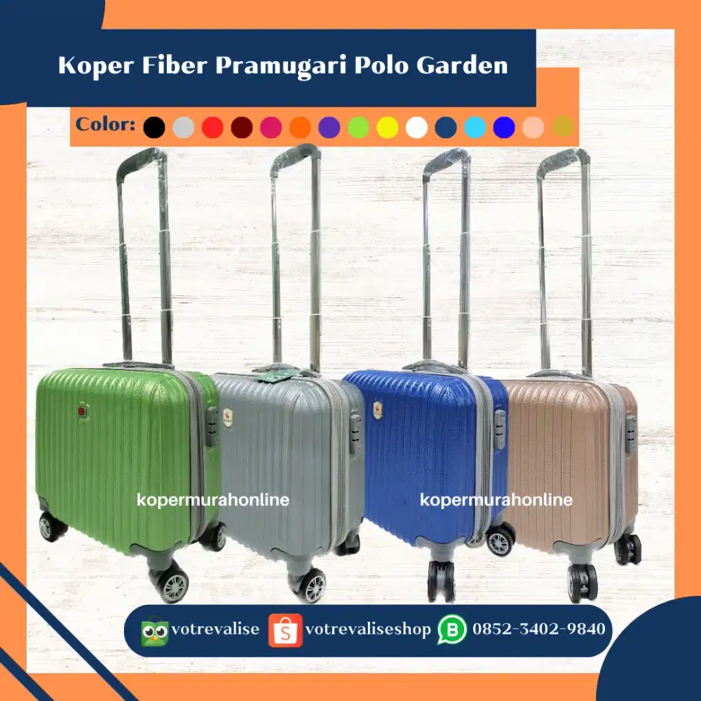 Koper cabin 14 inch 16 inch pramugari size POLO GARDEN roda 4 putar