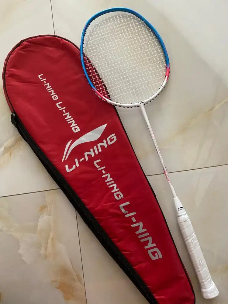 RAKET LI NINING TECTONIC 7 WHITE BLUE PINK