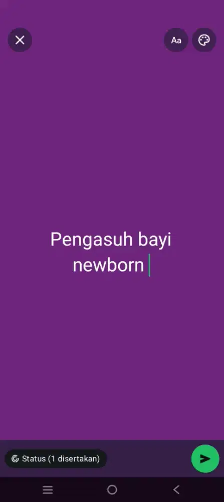 Pengasuh bayi pulang pergi