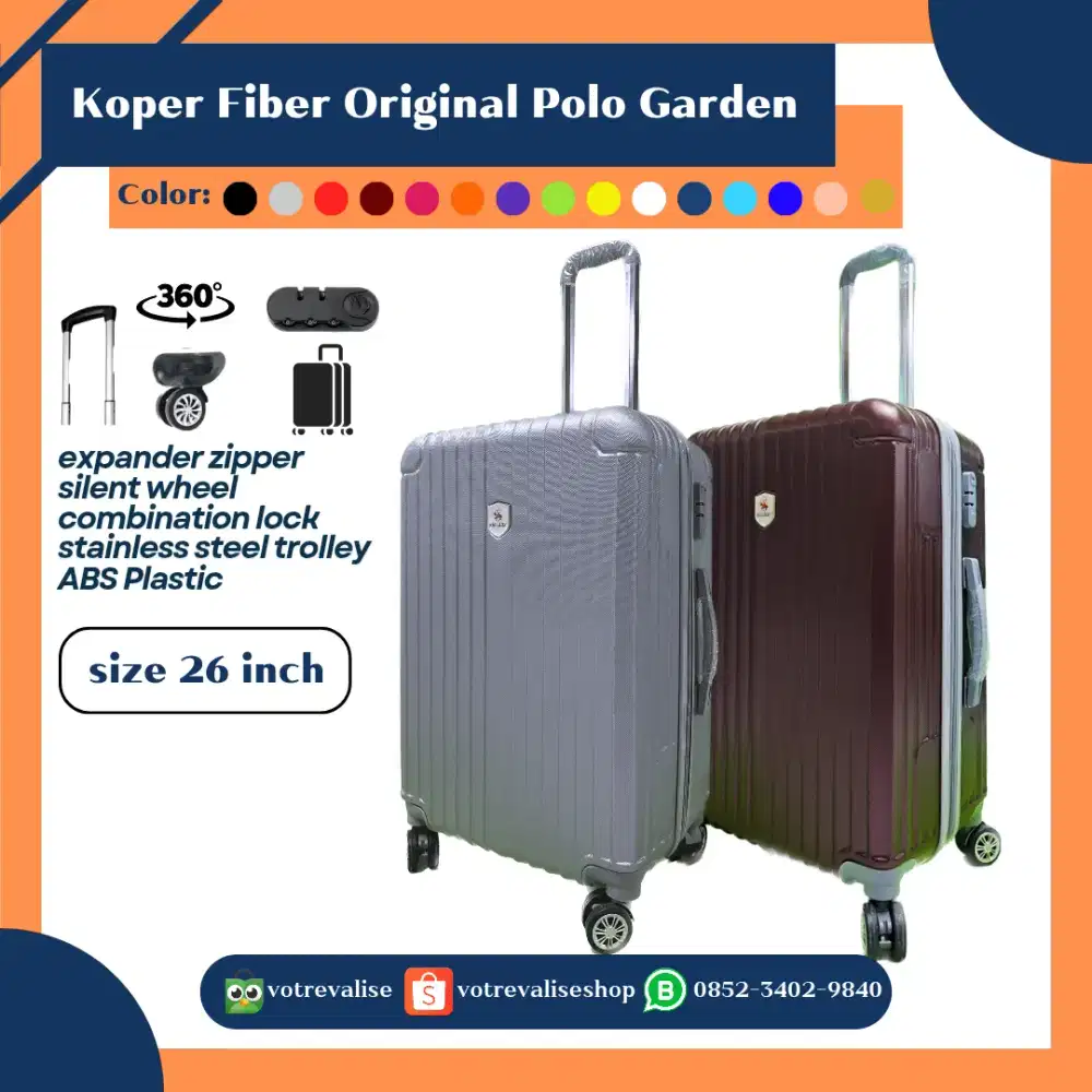 Koper umroh naik haji ukuran 26 inch bagasi size roda putar ganda kuat