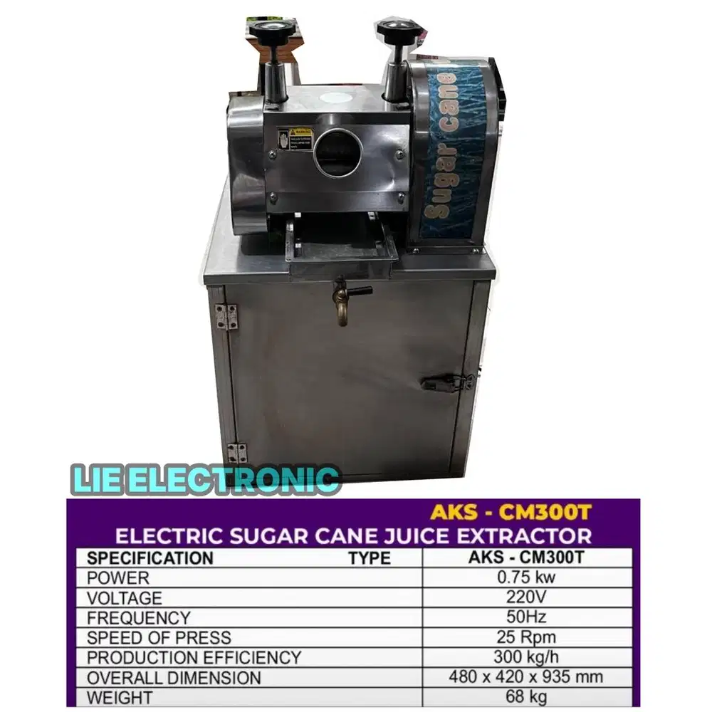 Mesin peras penggiling - Electric Sugar cane CM300T - BEKAS/SECOND