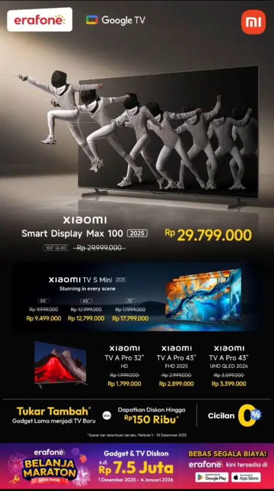 Xiaomi smart tv Kredit tanpa dp