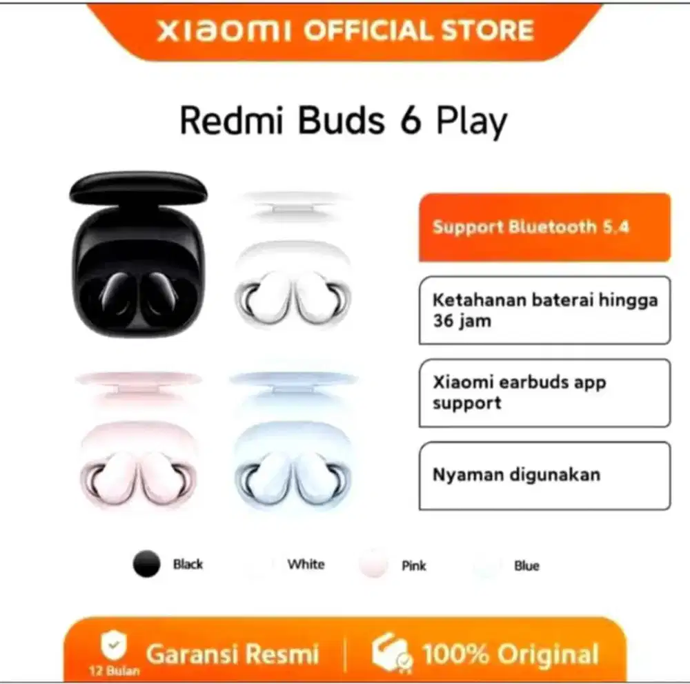 REDMI BUDS 6 PLAY (DIJUAL CEPAT BARANG BARU) Rp 130.000 NET .
