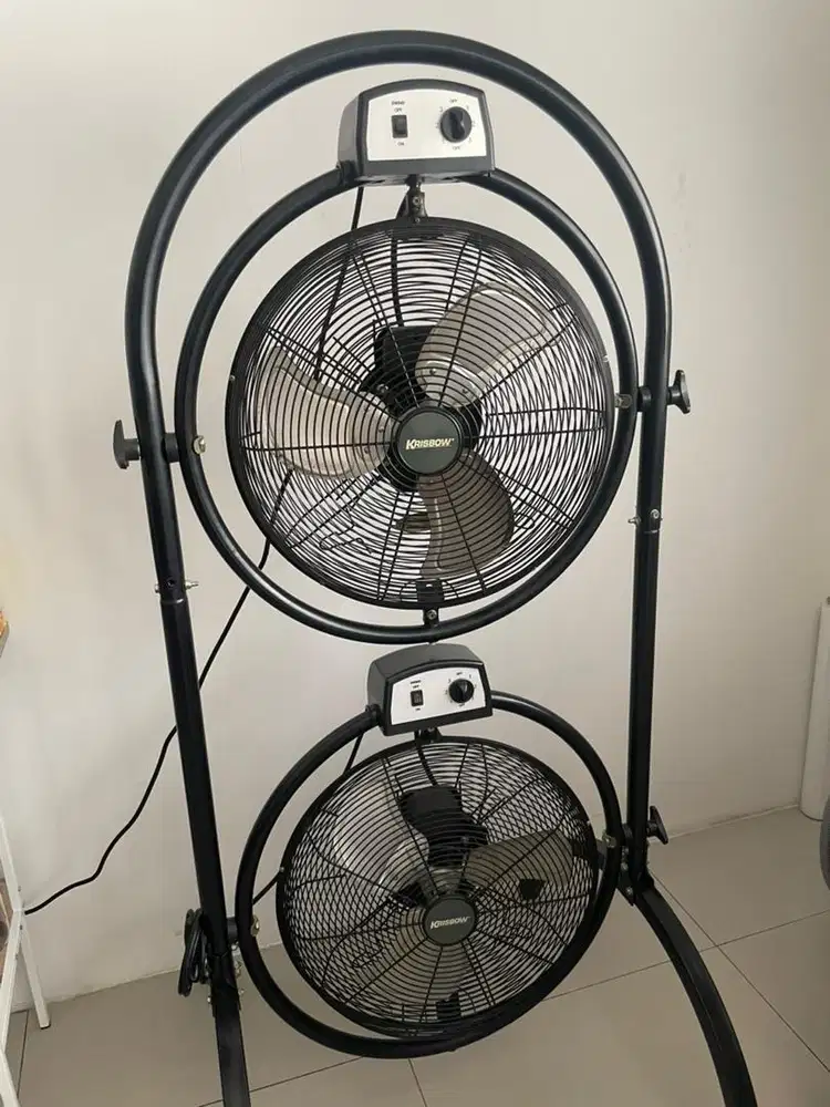 Kipas Angin Krisbow 16 Inch Industrial Double Fan Bekas Preloved
