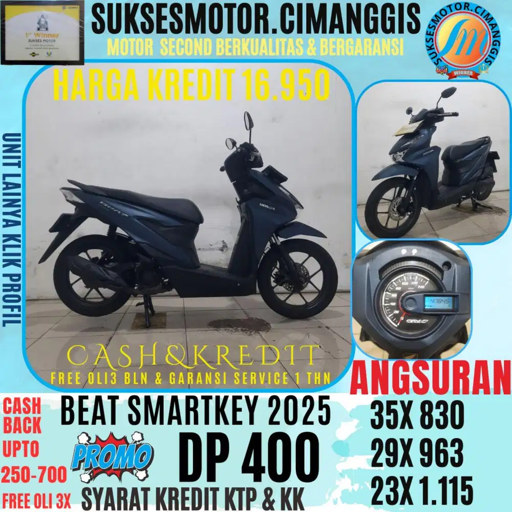 DP 400 BEAT SMARTKEY BERGARANSI, 1THN SERVICE CASHBACK UPTO 700RBU