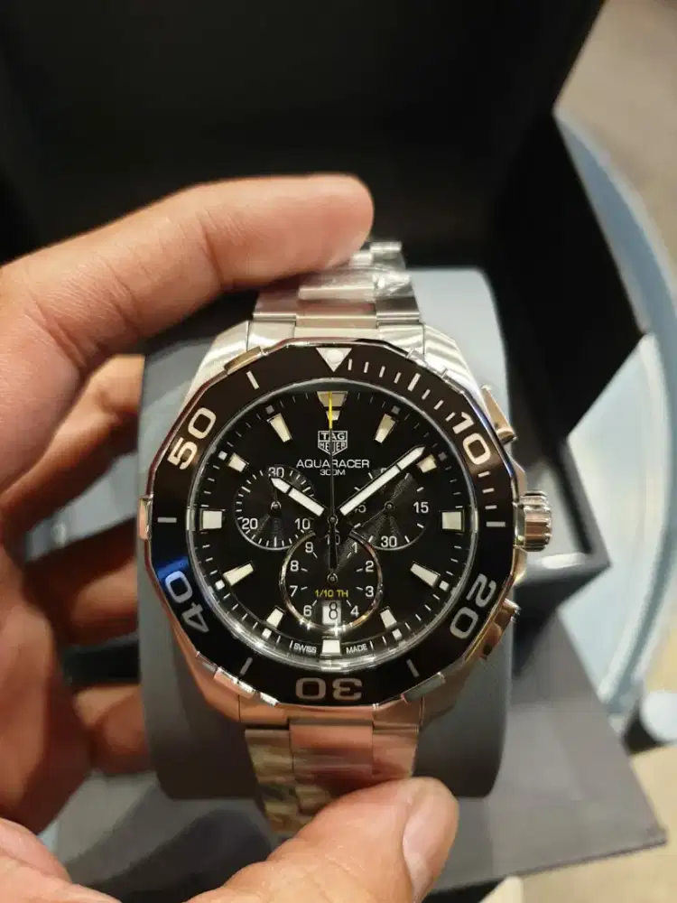 ORIGINAL TAG Heuer Aquaracer 300M Chronograph 43mm Ceramic Bezel