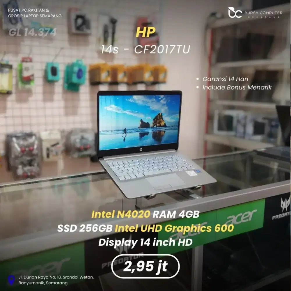 HP 14s-CF2017TU | Intel N4020 4GB 256GB