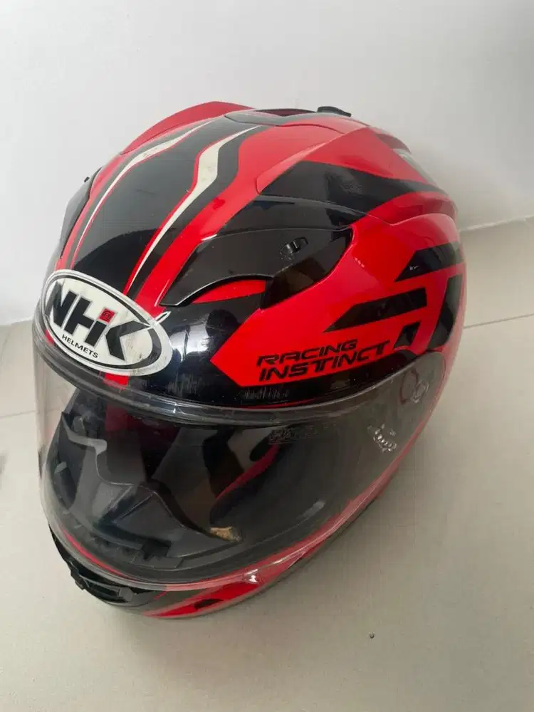 Helm FullFace NHK GP1000 SXR Doubel Visor Red Black Glossy