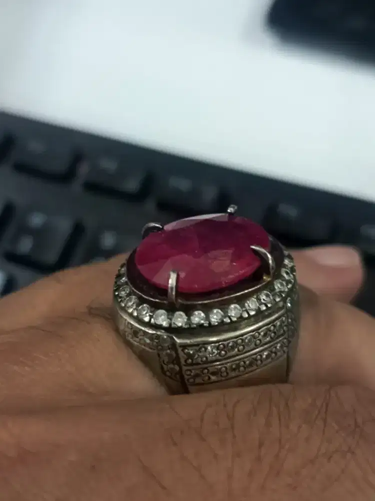 Cincin Ruby Birma jumbo