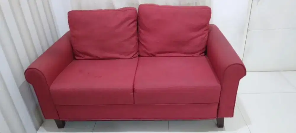 Sofa 2 seater Merah