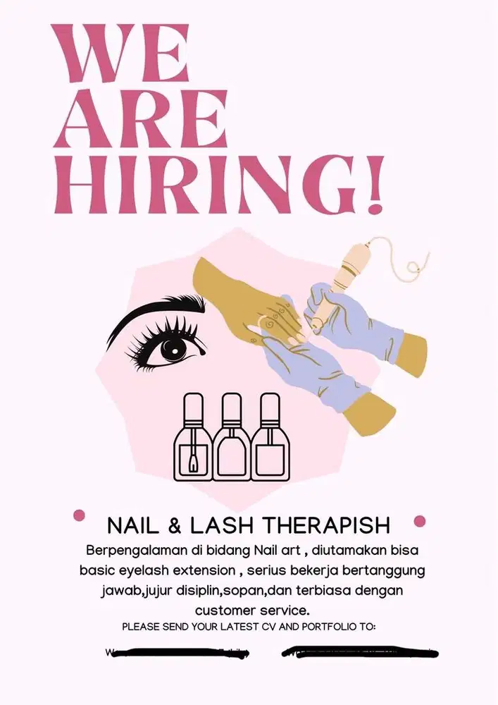 Open loker therapist nail art dan eyelash