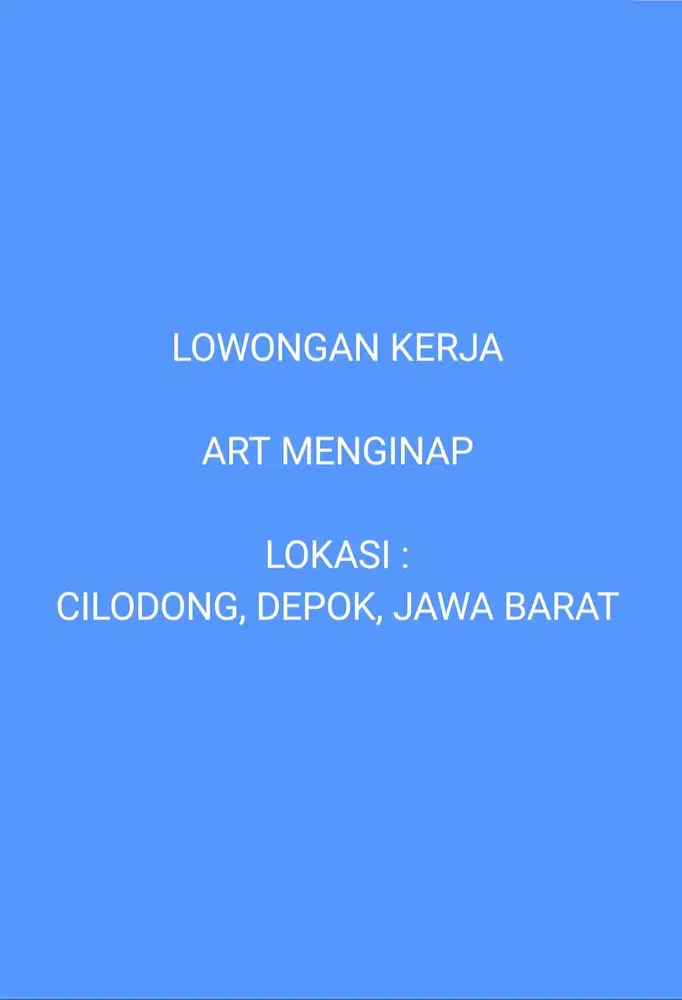 LOWKER ART MENGINAP CILODONG DEPOK