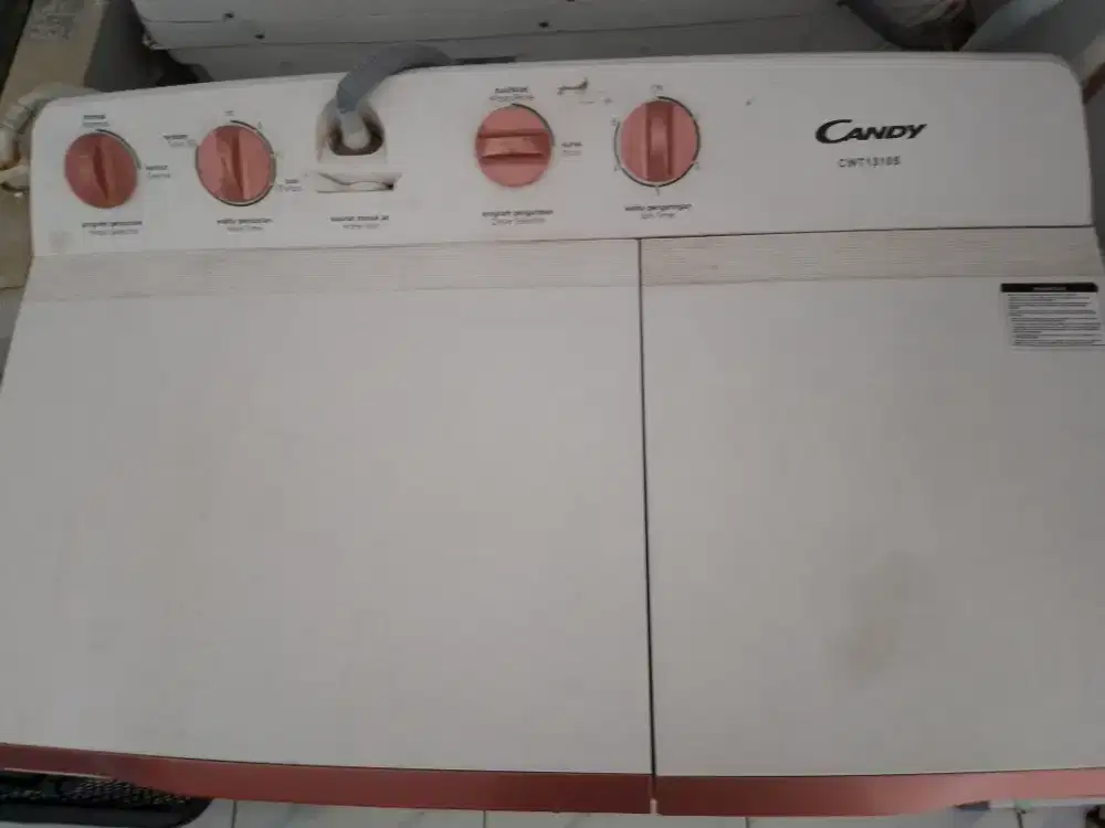 Di jual Mesin Cuci 2 tabung merk *CANDY* CTW1310S kapasitas 14KG.