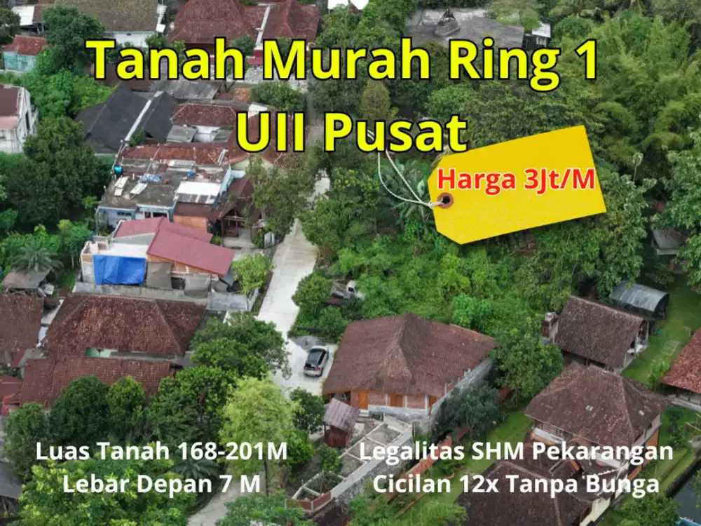Kavling Lebar 7,2 Meter Dekat UII Sleman – Cocok untuk Investasi