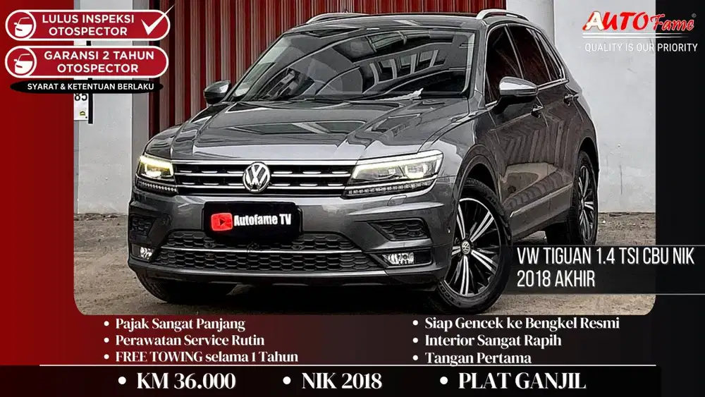 VW Tiguan 1.4 TSI CBU NIK 2018 Akhir Indium Gray On Black