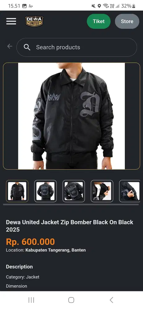Dijual jaket boomber dewa