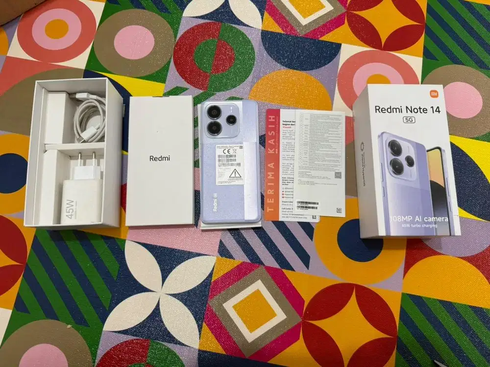 Xiaomi redmi note 14 5G 8/256gb mulus 1000% seperti baru sebulan pakai