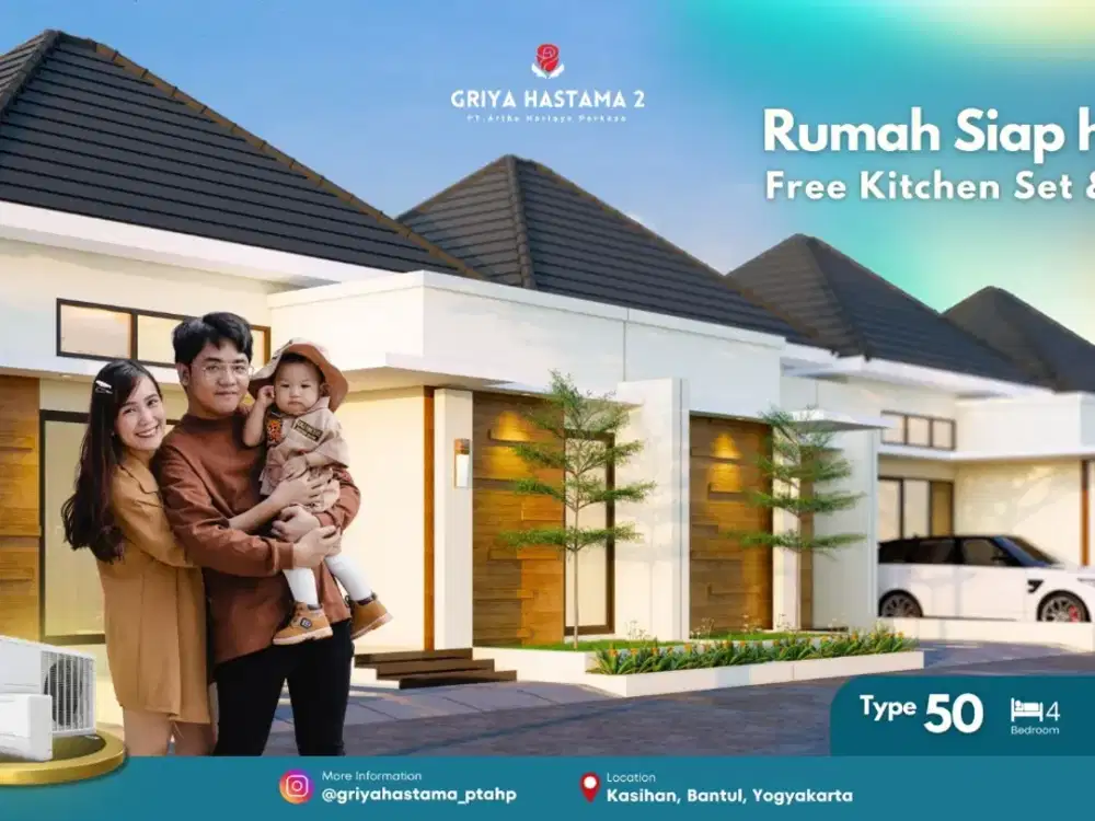 Rumah murah Dalam cluster di Bangunjiwo Bantul, Harga Mulai 500 Jutaan