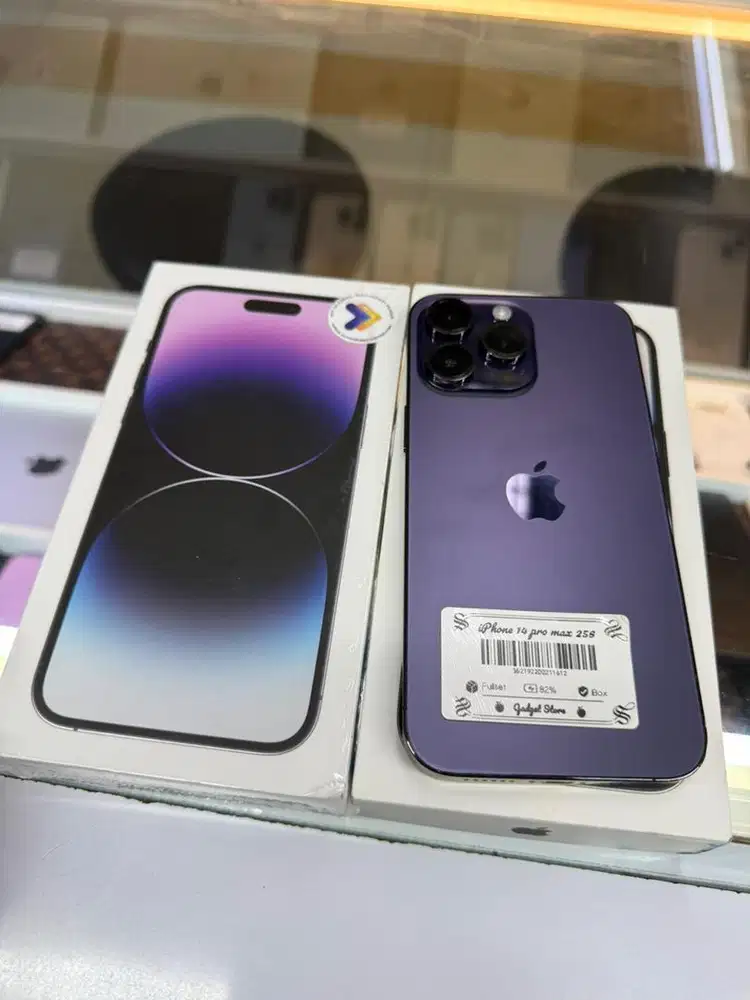 Iphone 14 promax 256gb deep purple fulset iBox