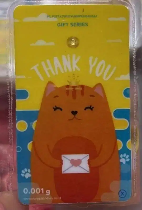 Logam Mulia Emas Baby Gold 0,001 Gram Thank You