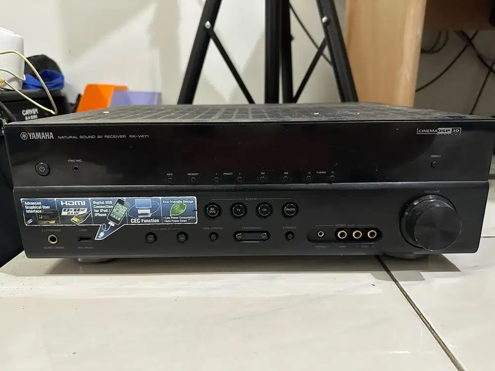 Yamaha RXV471 & Mackie CR3