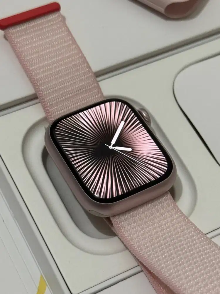 iBox Apple Watch Series 9 41mm Pink Fullset ID/A Garansi On Juni 2026