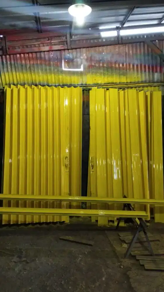 Rolling door. Folding gate