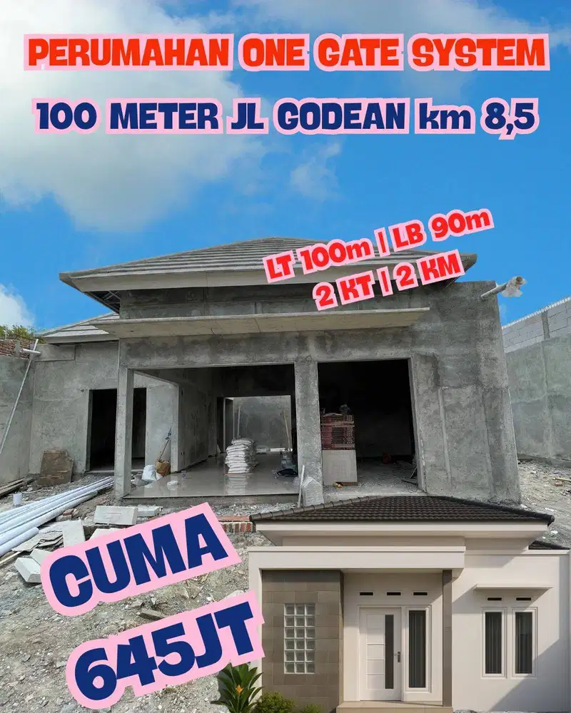 2 Menit Pasar Godean rumah dalam cluster sidoagung jogja barat