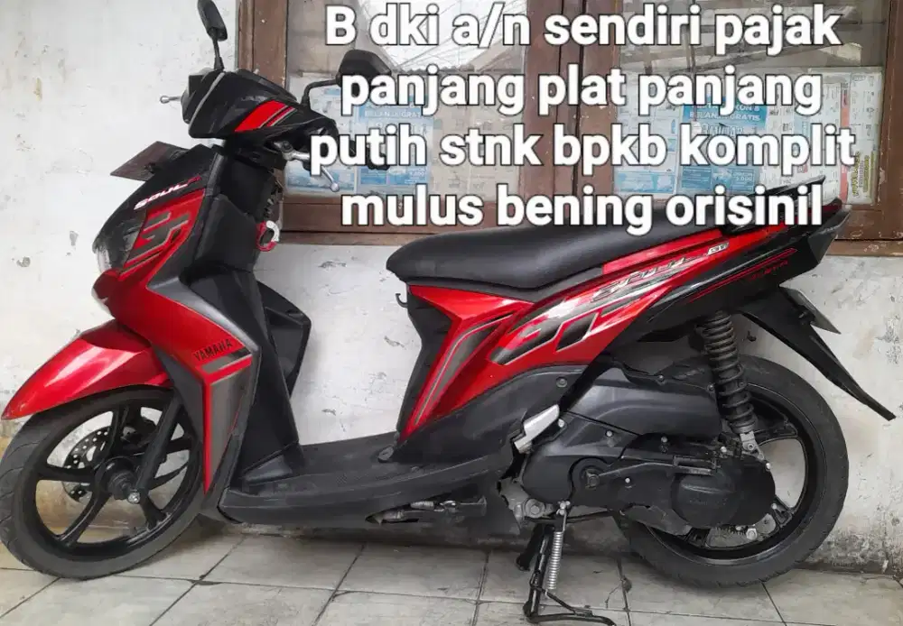 Yamaha Mio soul GT 2014 cw asli lis timbul merah hitam B dki pjk pnjg