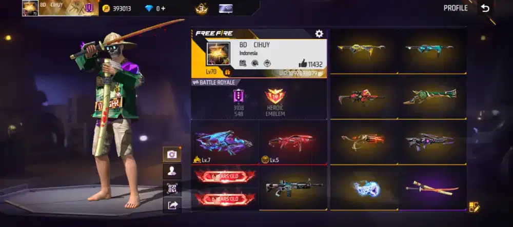 JUAL AKUN GAME FREE FIRE