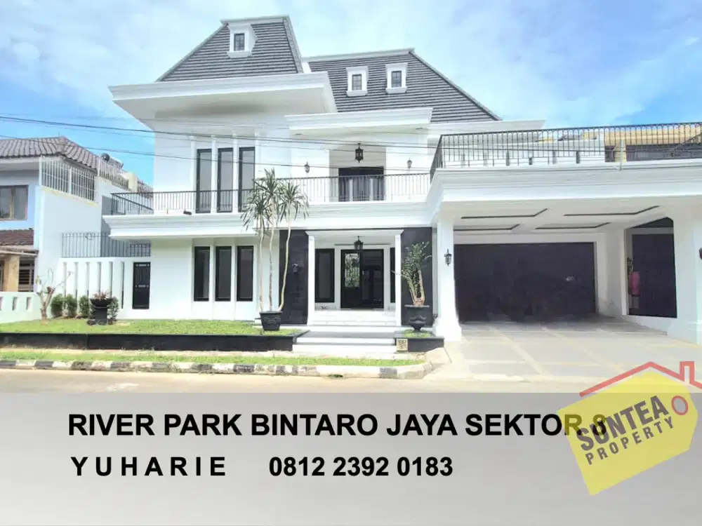 Bintaro Sektor 8 River Park Rumah Brand New American Classic Swimming Pool Cluster Premium