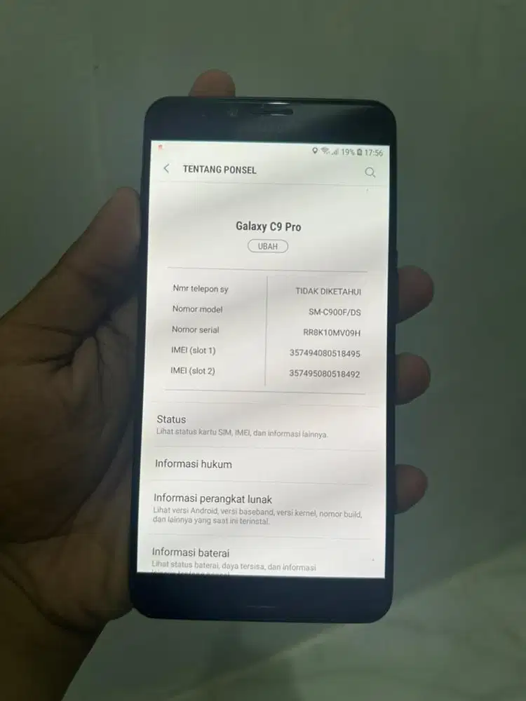 Samsung C9 Pro 6/64 Normal Siap Pakek