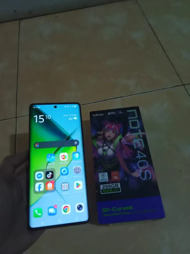 Infinix note 40s ram 8+8/256 Gb fullset mulus like new no minus