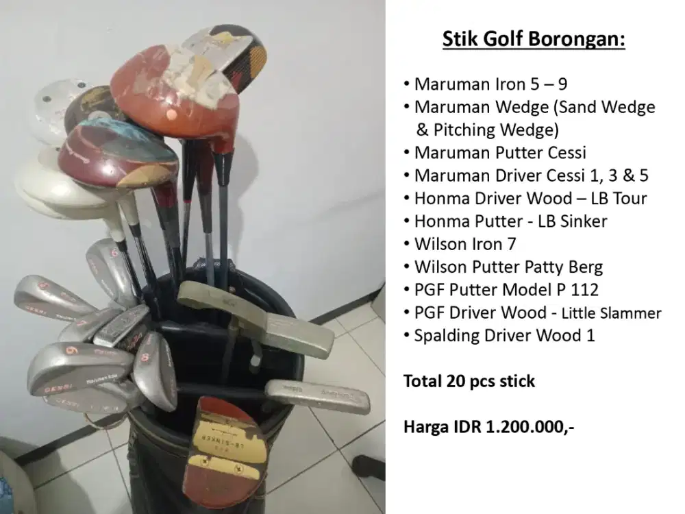 Dijual Stik Golf Jadul Borongan