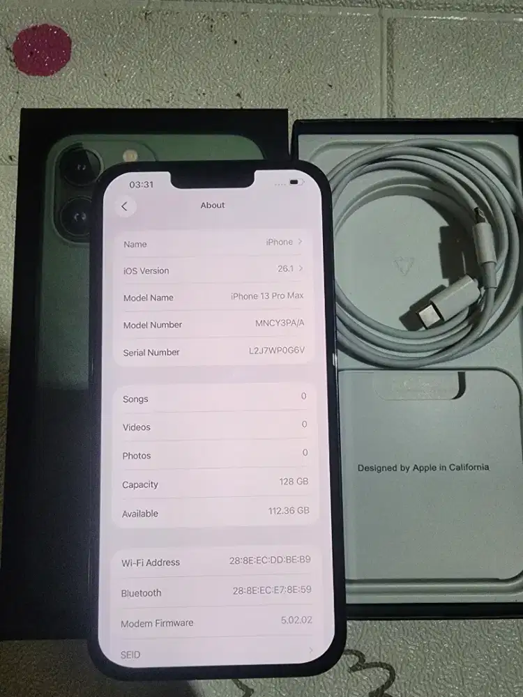 Iphone 13promax 128gb ex ibox warna green