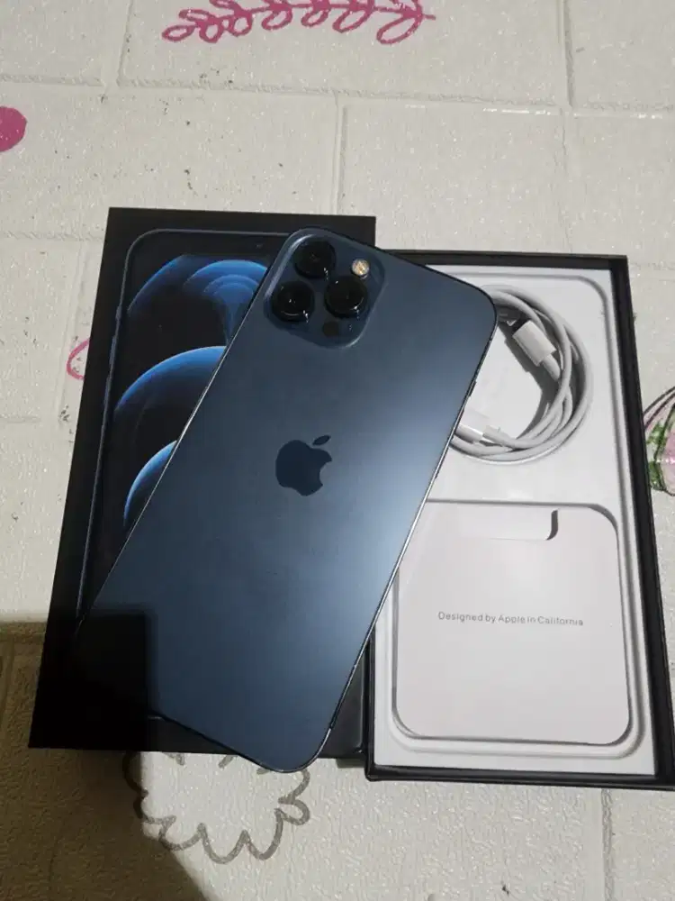 Iphone 12promax 128gb ex ibox warna blue