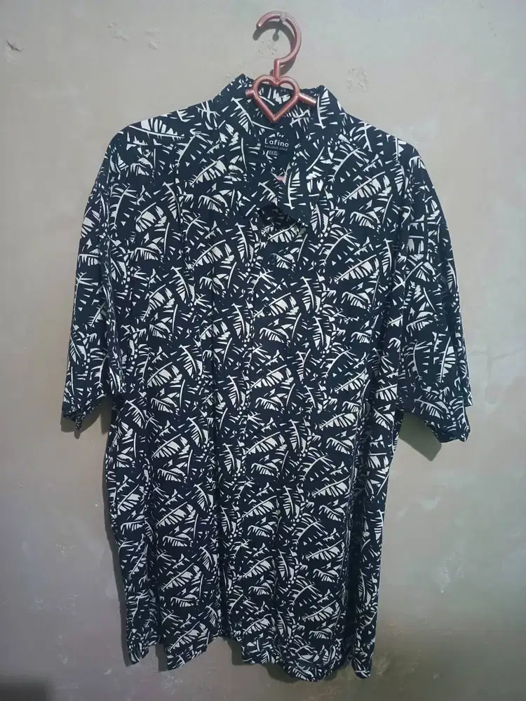 Kemeja Lengan Pendek Motif Tag Lafino Original Size XXL Barang Mulus