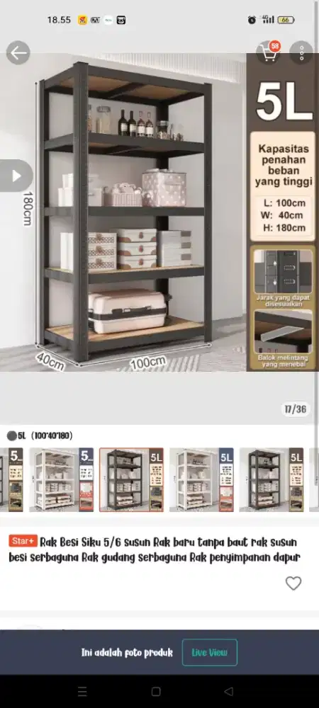 DiJual  Rak 5 Susun Serba Guna