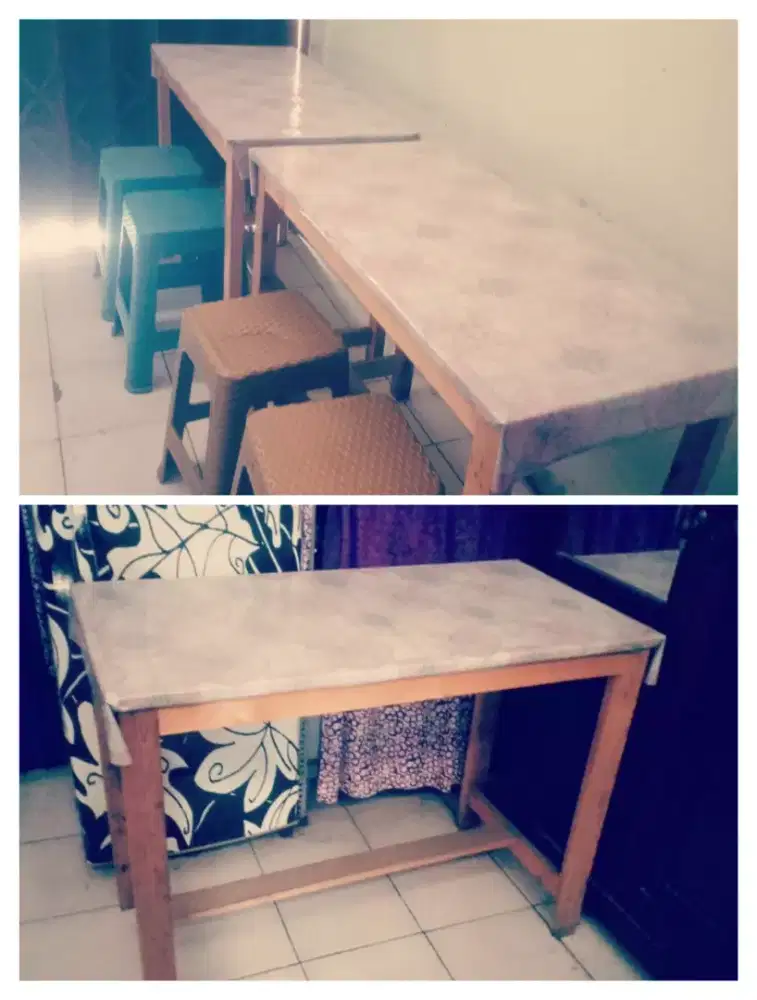 3 MEJA KAYU UK. 50 x 1 Meter