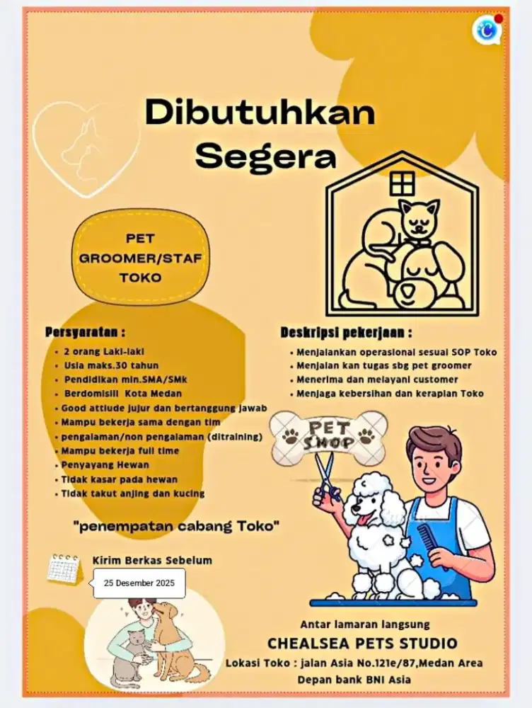 Loker staf petshop