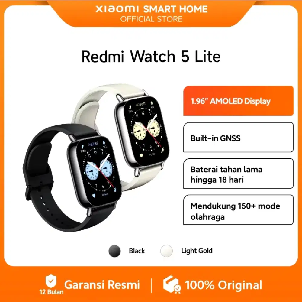 REDMI WACTH 5 LITE (DIJUAL CEPAT BARANG BARU) Rp 649.000 NET.
