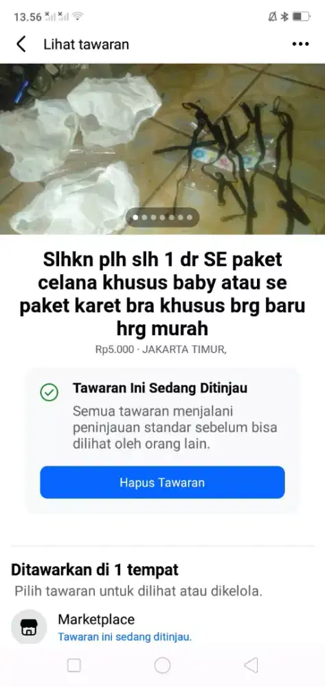 Slhkn plh slh 1 paket dr karet bra wanita atau sblh nya hrg murah sj